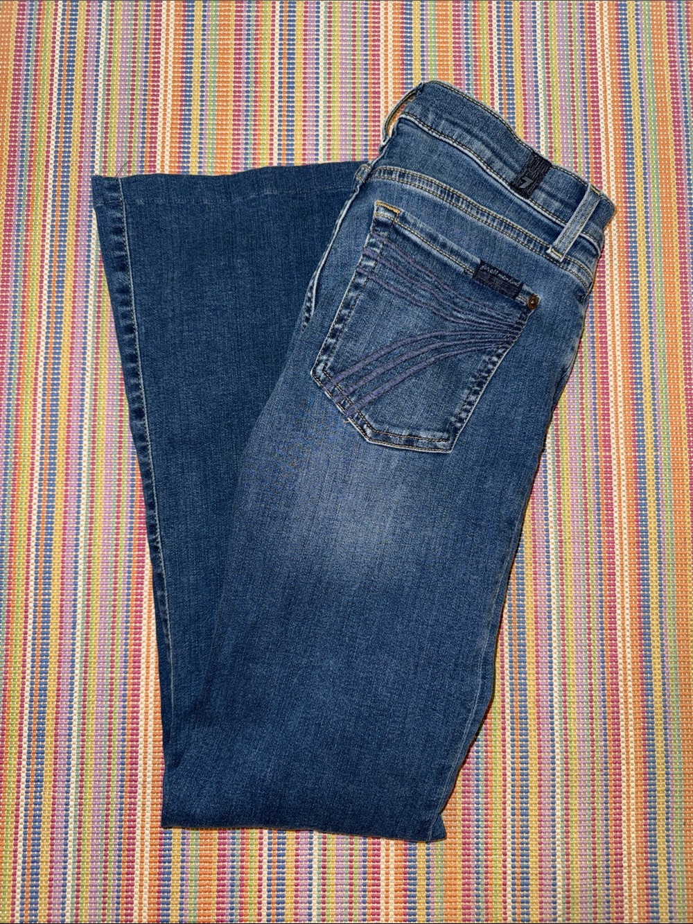 7 For All Mankind Dark Wash Dojo Jeans Excellent Condition Size 26